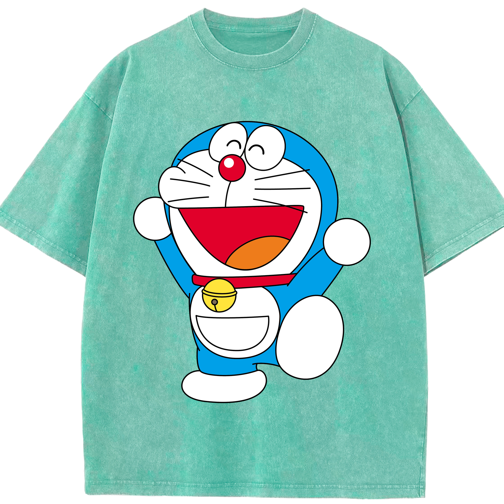 （画像用） ドラえもん Doraemon 綿100% ヴィンテージ風 半袖Tシャツ（フロントプリント）